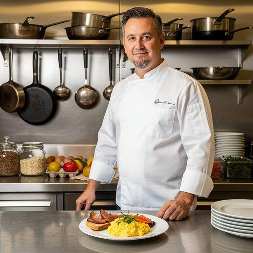 Ein Glas frisch gepresster Orangensaft, das auf einem Tisch mit Tischdecke steht.